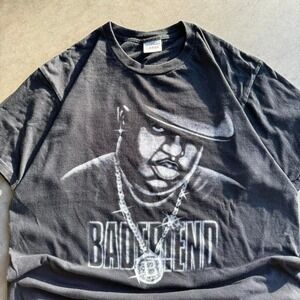 Badfriend Skatewear Biggie Smalls T-Shirt Mens Large Black Graphic